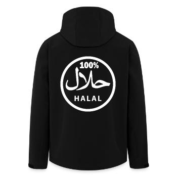 Halal حلال - Recycelte Männer Softshell-Jacke von Stanley/Stella - Schwarz - Hinten - AI Model Male 185 light (185cm)