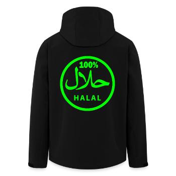 Halal - Recycelte Männer Softshell-Jacke von Stanley/Stella - Schwarz - Hinten - AI Model Male 185 light (185cm)