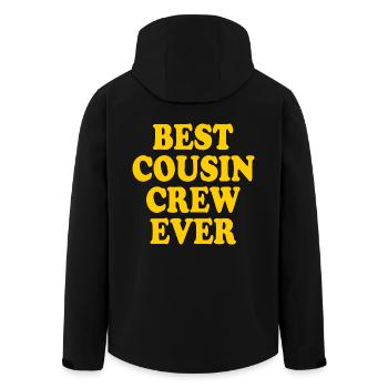 Best cousin crew ever - Recycelte Männer Softshell-Jacke von Stanley/Stella - Schwarz - Hinten - AI Model Male 185 light (185cm)