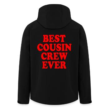 Best cousin crew ever - Recycelte Männer Softshell-Jacke von Stanley/Stella - Schwarz - Hinten - AI Model Male 185 light (185cm)