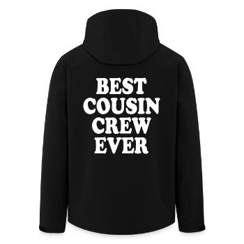 Best cousin crew ever - Recycelte Männer Softshell-Jacke von Stanley/Stella - Schwarz - Hinten - AI Model Male 185 light (185cm)