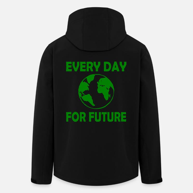 Every day for future - Veste softshell homme en polyester recyclé Stanley/Stella - noir