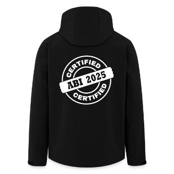Abi 2025 - Recycelte Männer Softshell-Jacke von Stanley/Stella - Schwarz - Hinten - AI Model Male 185 light (185cm)