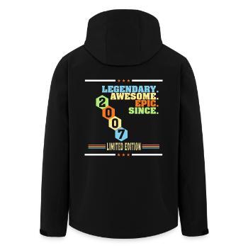 Legendary awesome epic since 2007 limited edition - Men’s Recycled Softshell Jacket by Stanley/Stella - black - Back - AI Model Male 185 light (185cm)