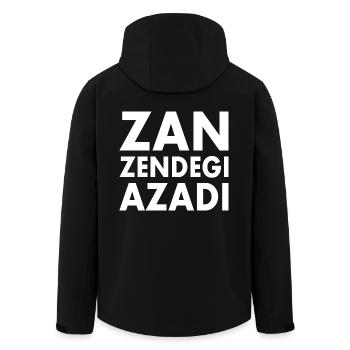 Zan zendegi azadi women life freedom - Men’s Recycled Softshell Jacket by Stanley/Stella - black - Back - AI Model Male 185 light (185cm)