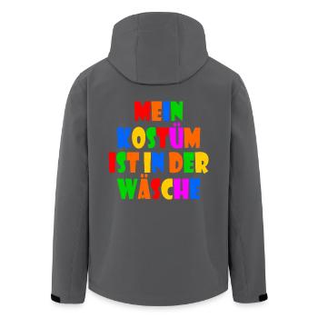 mein kostüm ist in der wäsche - Recycelte Männer Softshell-Jacke von Stanley/Stella - Schwarz - Hinten - AI Model Male 185 light (185cm)
