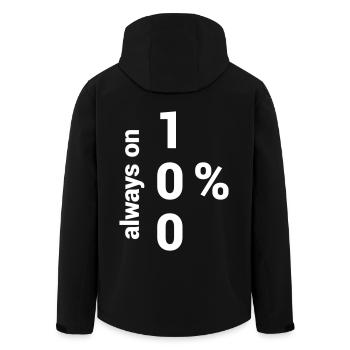 Zero or Hero - Men’s Recycled Softshell Jacket by Stanley/Stella - black - Back - AI Model Male 185 light (185cm)