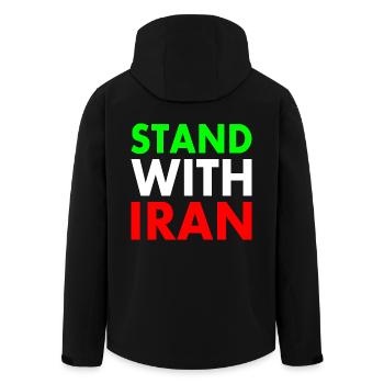 Stand with iran - Men’s Recycled Softshell Jacket by Stanley/Stella - black - Back - AI Model Male 185 light (185cm)