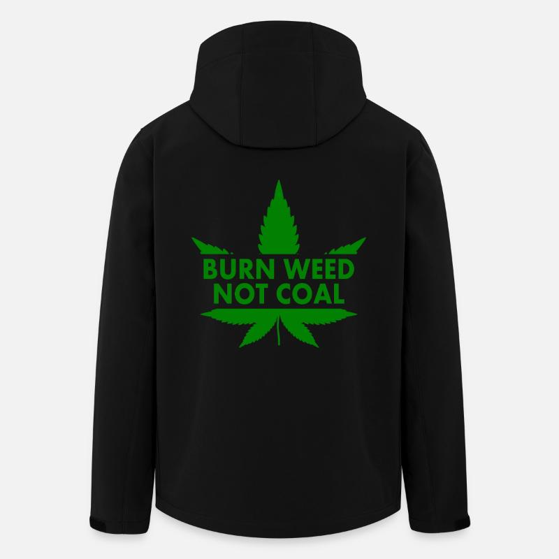 Burn weed not coal - Men’s Recycled Softshell Jacket by Stanley/Stella - black
