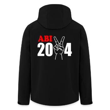 Abi 2024 - Recycelte Männer Softshell-Jacke von Stanley/Stella - Schwarz - Hinten - AI Model Male 185 light (185cm)