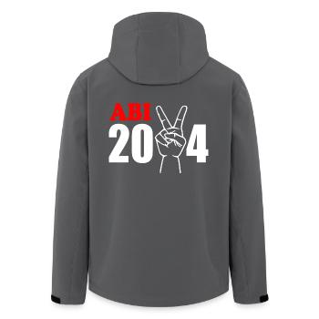 Abi 2024 - Recycelte Männer Softshell-Jacke von Stanley/Stella - Anthrazit - Hinten - AI Model Male 185 light (185cm)