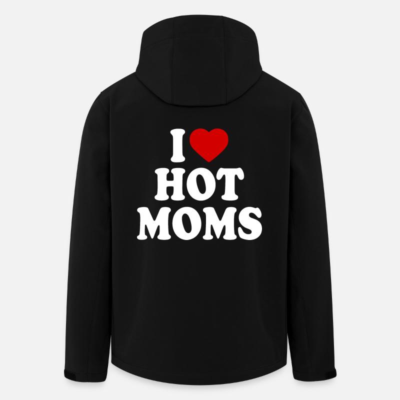 I love hot moms - Men’s Recycled Softshell Jacket by Stanley/Stella - black