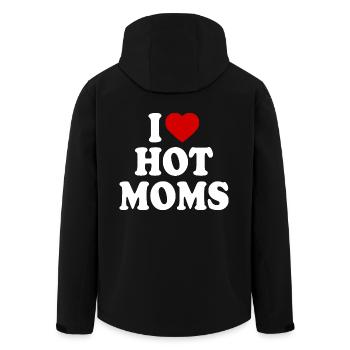 I love hot moms - Recycelte Männer Softshell-Jacke von Stanley/Stella - Schwarz - Hinten - AI Model Male 185 light (185cm)