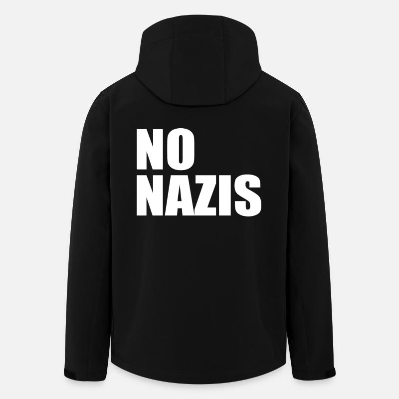 No nazis - Recycelte Männer Softshell-Jacke von Stanley/Stella - Schwarz