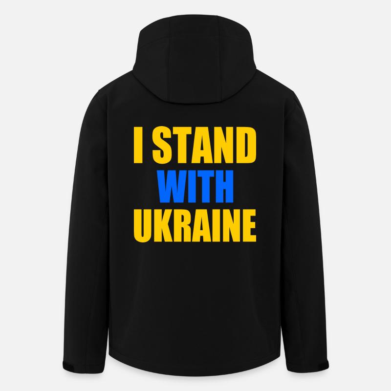 I stand with ukraine - Recycelte Männer Softshell-Jacke von Stanley/Stella - Schwarz