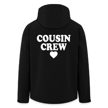 Cousin crew - Recycelte Männer Softshell-Jacke von Stanley/Stella - Schwarz - Hinten - AI Model Male 185 light (185cm)