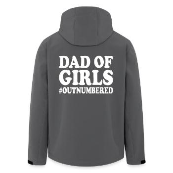 Dad of girls outnumbered - Recycelte Männer Softshell-Jacke von Stanley/Stella - Schwarz - Hinten - AI Model Male 185 light (185cm)