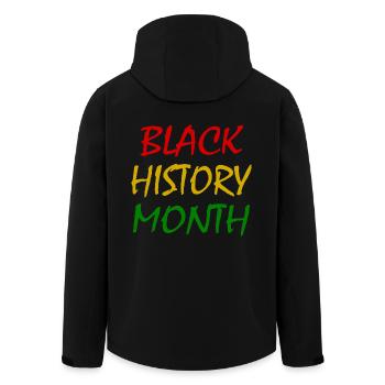 Black history month - Men’s Recycled Softshell Jacket by Stanley/Stella - black - Back - AI Model Male 185 light (185cm)