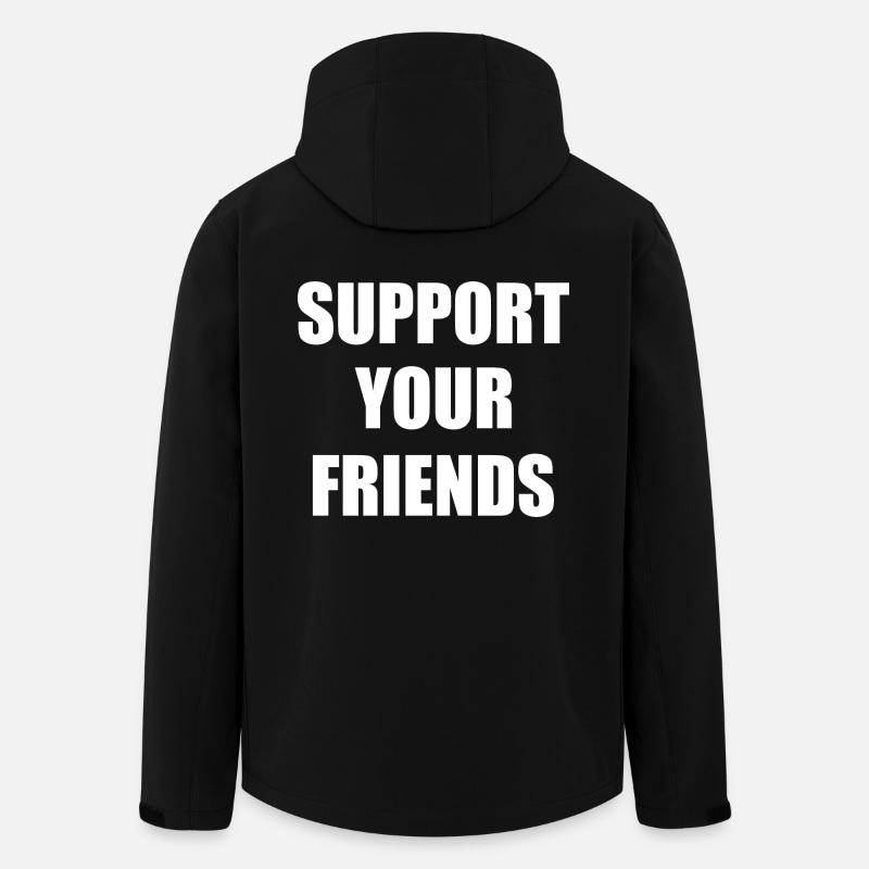 Support your friends - Men’s Recycled Softshell Jacket by Stanley/Stella - black
