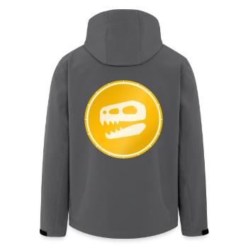 Golden Dinosaur Skull - Men’s Recycled Softshell Jacket by Stanley/Stella - black - Back - AI Model Male 185 light (185cm)