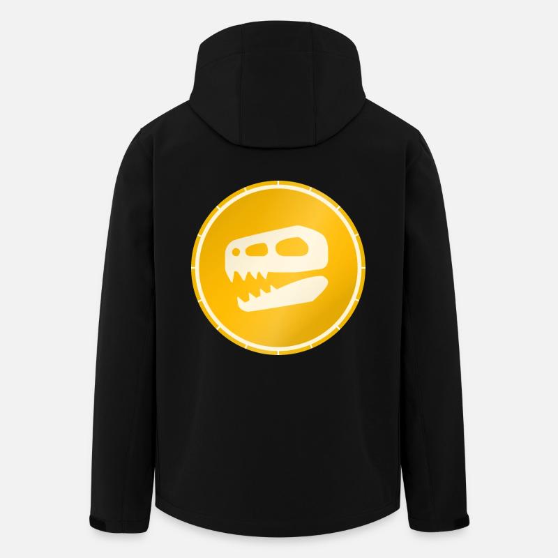 Goldener Dinosaurier Schädel - Recycelte Männer Softshell-Jacke von Stanley/Stella - Schwarz