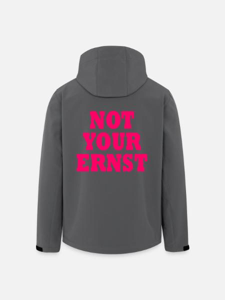 Not your ernst - Recycelte Männer Softshell-Jacke von Stanley/Stella - Schwarz