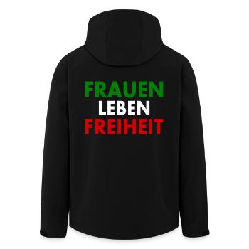 Frauen leben freiheit - Recycelte Männer Softshell-Jacke von Stanley/Stella - Schwarz - Hinten - AI Model Male 185 light (185cm)