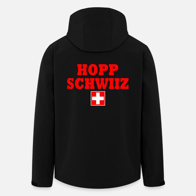 Hopp schwiiz - Recycelte Männer Softshell-Jacke von Stanley/Stella - Schwarz