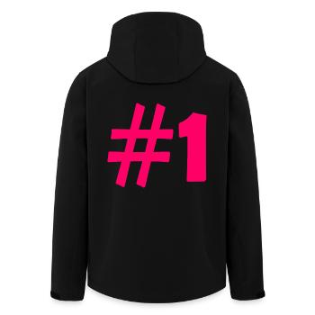 #1 - Recycelte Männer Softshell-Jacke von Stanley/Stella - Schwarz - Hinten - AI Model Male 185 light (185cm)