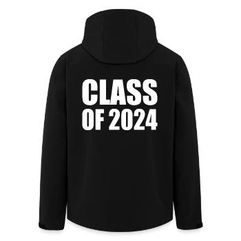 Class of 2024 - Men’s Recycled Softshell Jacket by Stanley/Stella - black - Back - AI Model Male 185 light (185cm)
