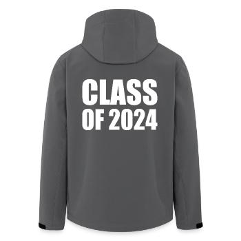 Class of 2024 - Men’s Recycled Softshell Jacket by Stanley/Stella - anthracite - Back - AI Model Male 185 light (185cm)