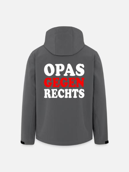 Opas gegen rechts - Recycelte Männer Softshell-Jacke von Stanley/Stella - Schwarz