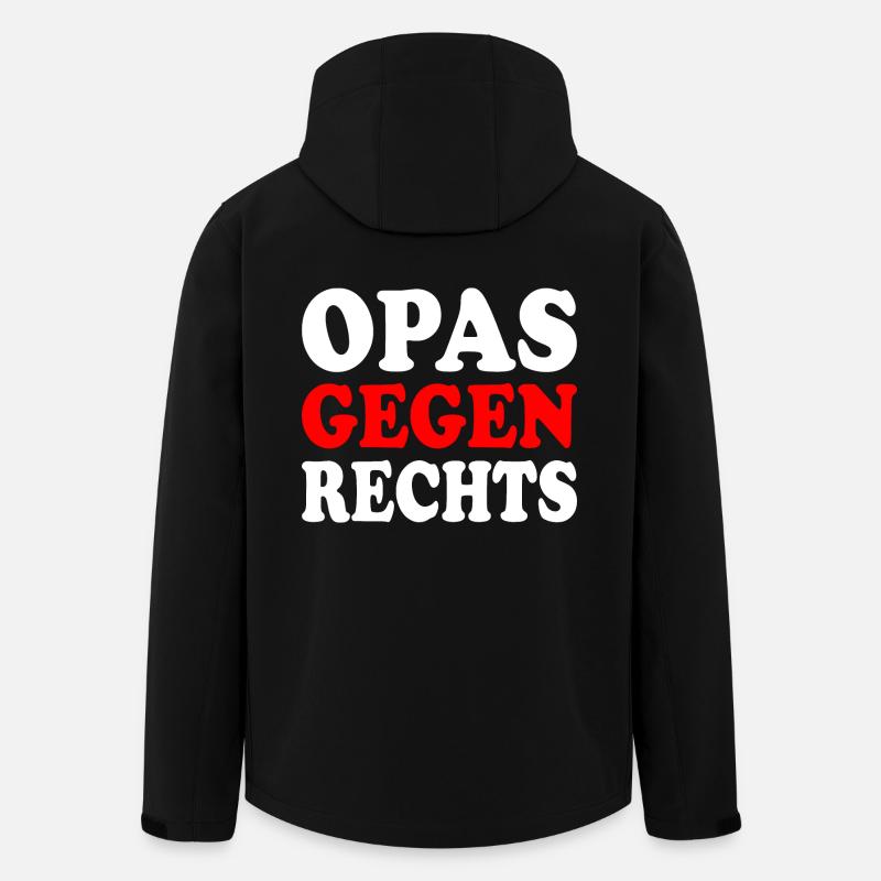 Opas gegen rechts - Recycelte Männer Softshell-Jacke von Stanley/Stella - Schwarz