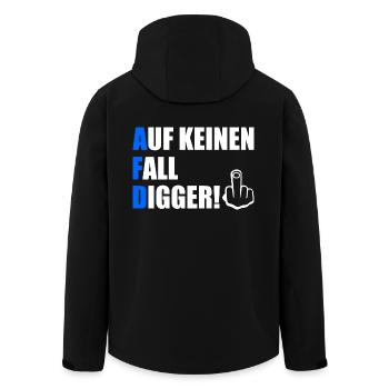 Certainement pas digga - Veste softshell homme en polyester recyclé Stanley/Stella - noir - Dos - AI Model Male 185 light (185cm)