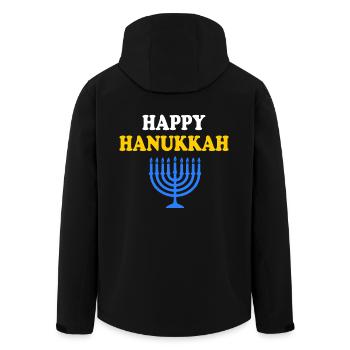 HAPPY HANUKKAH - Veste softshell homme en polyester recyclé Stanley/Stella - noir - Dos - AI Model Male 185 light (185cm)