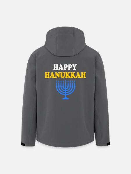 HAPPY HANUKKAH - Men’s Recycled Softshell Jacket by Stanley/Stella - black