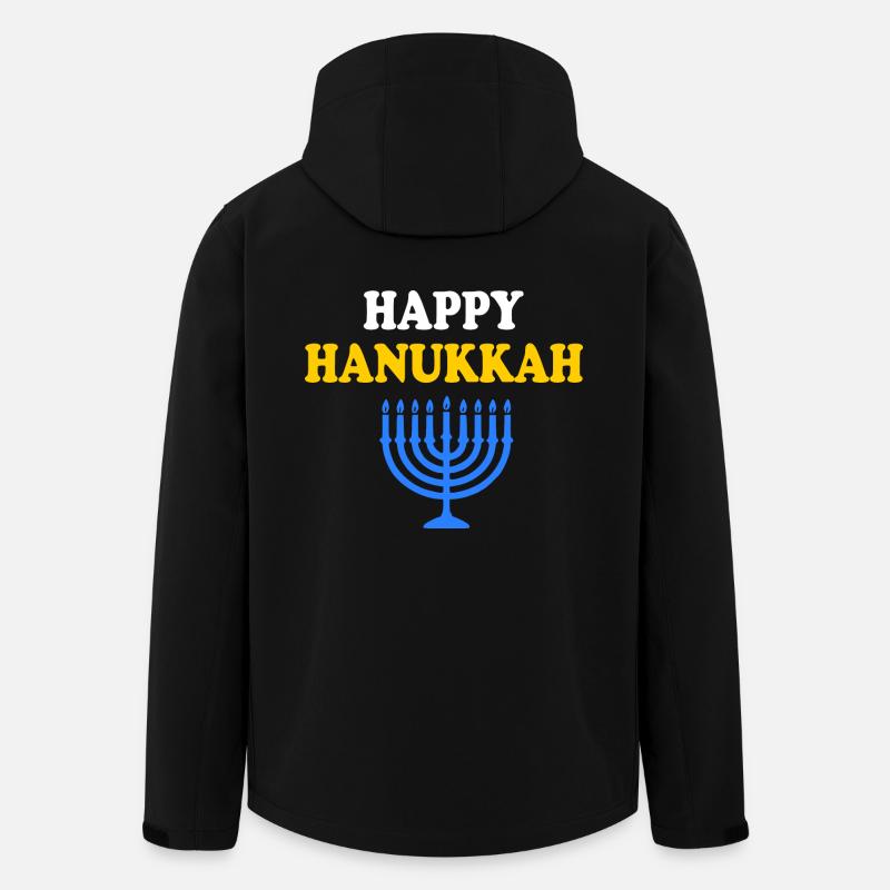 HAPPY HANUKKAH - Veste softshell homme en polyester recyclé Stanley/Stella - noir