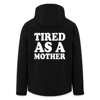 Tired as a mother - Recycelte Männer Softshell-Jacke von Stanley/Stella - Schwarz - Hinten - AI Model Male 185 light (185cm)
