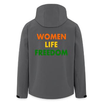 Women life freedom iran - Recycelte Männer Softshell-Jacke von Stanley/Stella - Schwarz - Hinten - AI Model Male 185 light (185cm)