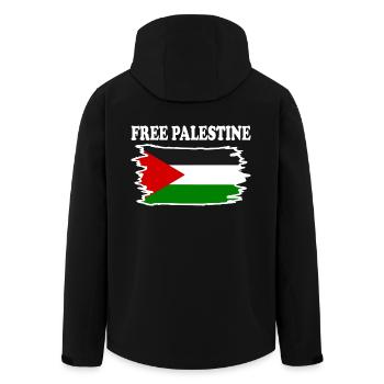 Free palestine - Veste softshell homme en polyester recyclé Stanley/Stella - noir - Dos - AI Model Male 185 light (185cm)