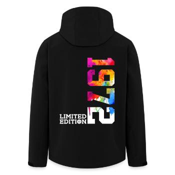 54TH BIRTHDAY LIMITED EDITION 1972 - Men’s Recycled Softshell Jacket by Stanley/Stella - black - Back - AI Model Male 185 light (185cm)