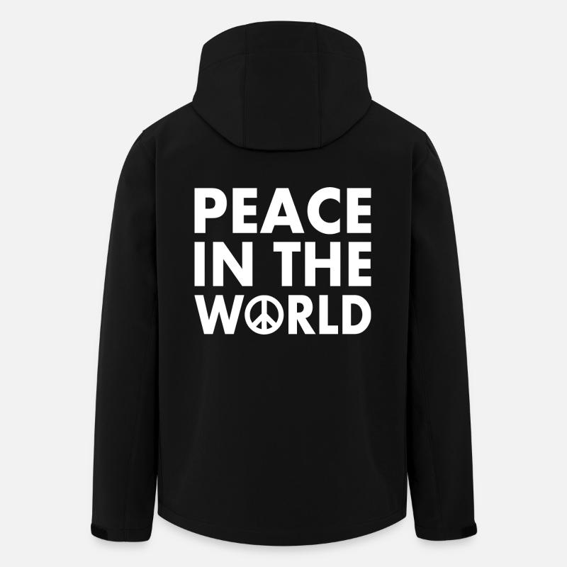 Peace in the world - Recycelte Männer Softshell-Jacke von Stanley/Stella - Schwarz