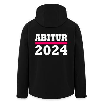 Abitur 2024 - Recycelte Männer Softshell-Jacke von Stanley/Stella - Schwarz - Hinten - AI Model Male 185 light (185cm)