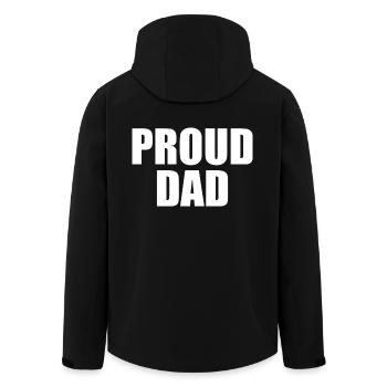 Proud dad - Recycelte Männer Softshell-Jacke von Stanley/Stella - Schwarz - Hinten - AI Model Male 185 light (185cm)