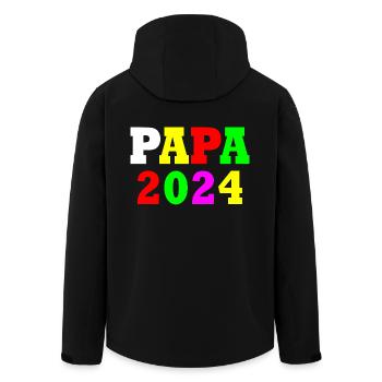 Papa 2024 - Men’s Recycled Softshell Jacket by Stanley/Stella - black - Back - AI Model Male 185 light (185cm)