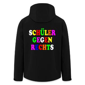 Schüler gegen rechts - Recycelte Männer Softshell-Jacke von Stanley/Stella - Schwarz - Hinten - AI Model Male 185 light (185cm)