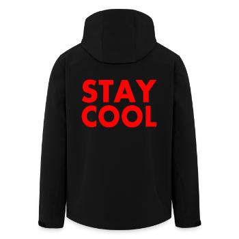 Stay cool - Men’s Recycled Softshell Jacket by Stanley/Stella - black - Back - AI Model Male 185 light (185cm)