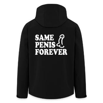 Same penis forever - Recycelte Männer Softshell-Jacke von Stanley/Stella - Schwarz - Hinten - AI Model Male 185 light (185cm)