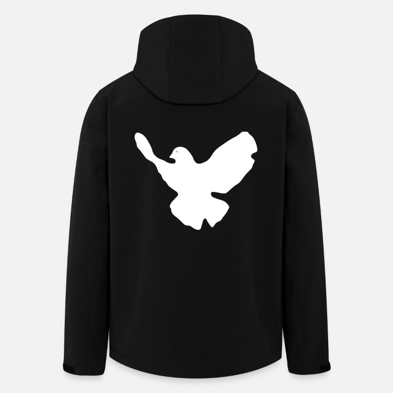 Friedenstaube - Recycelte Männer Softshell-Jacke von Stanley/Stella - Schwarz