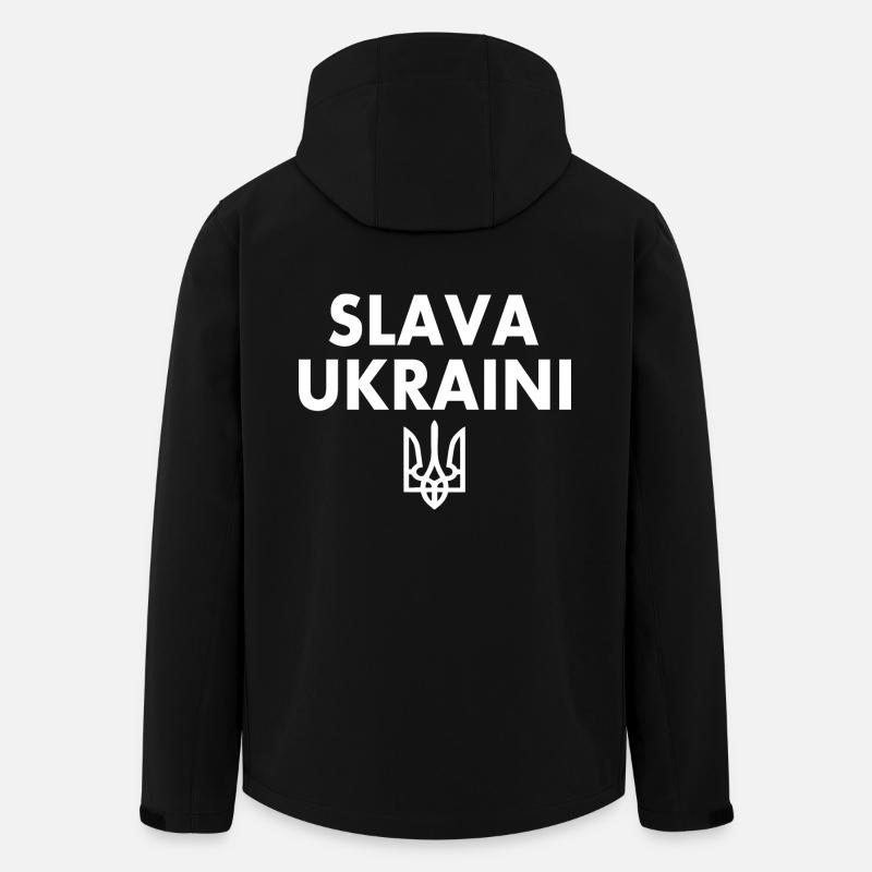Slava ukraini ukraine - Veste softshell homme en polyester recyclé Stanley/Stella - noir